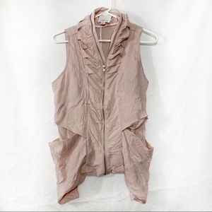 Anthropologie Aryn K Zip up Top Médium